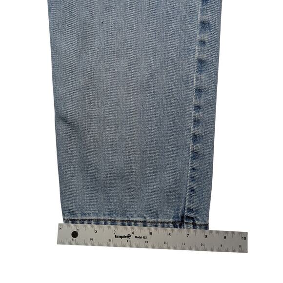 Levi’s 505 Regular Fit Jeans Light Wash Men’s 34x36 Straight Leg Distressed Fade - Picture 13 of 15